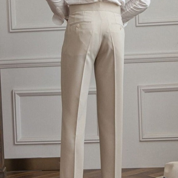 Piero | Elegante Pantalone Uomo Sartoriale Piega Gamba Dritta