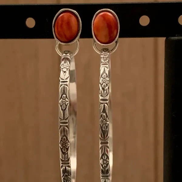 Boho Vintage Onyx Fülbevalók
