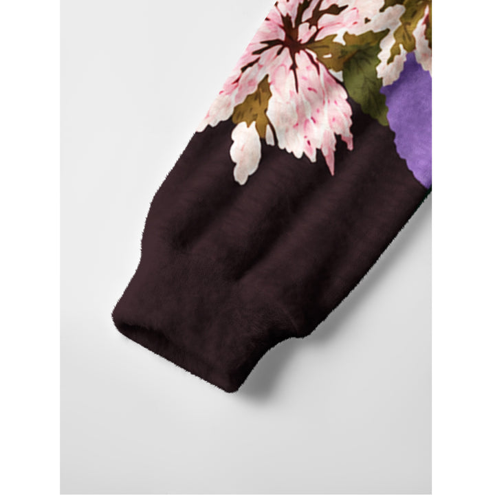 Maglione a girocollo con effetto color block