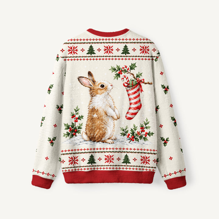 Maglione Natalizio Girocollo con Coniglietto