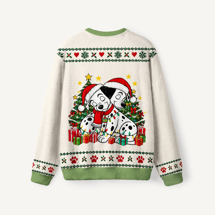 Maglione Natalizio Girocollo “Merry Christmas” con Dalmata