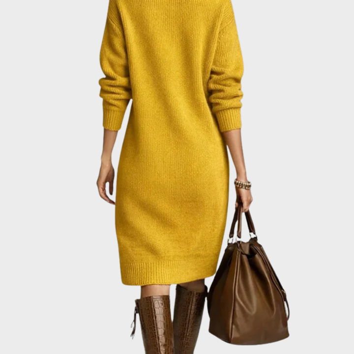 Nancy | Abito Elegante Invernale con Bottoni