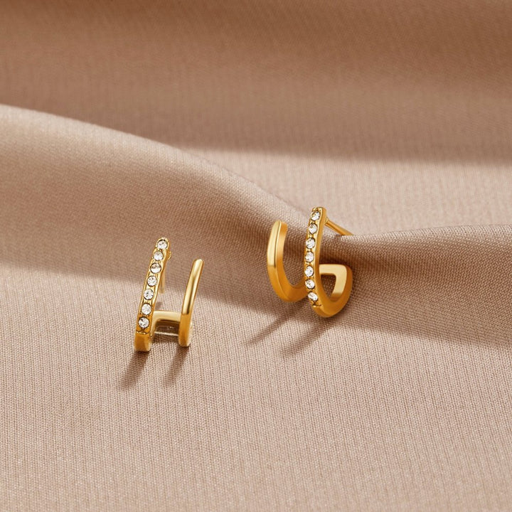 Orecchini Artiglio in Oro 18K e Cristallo