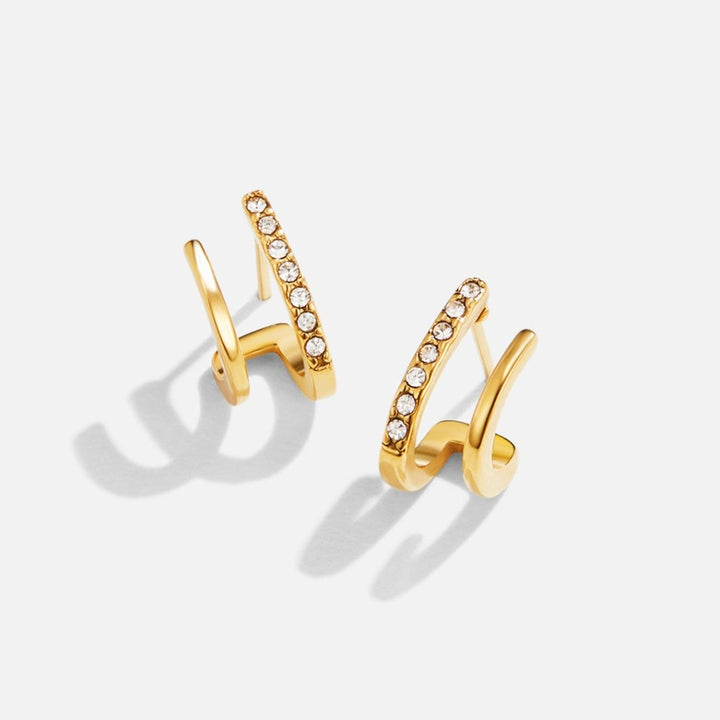 Orecchini Artiglio in Oro 18K e Cristallo