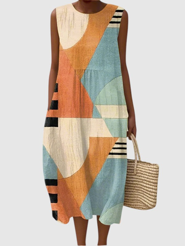 Iris - Abito Midi Multicolore Versatile