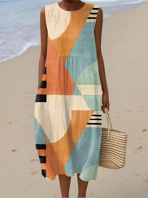 Iris - Abito Midi Multicolore Versatile