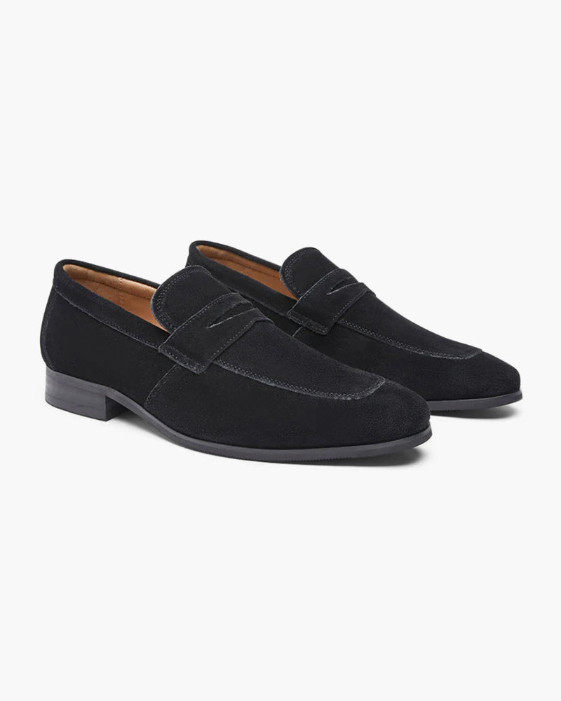 Mocassini Uomo in Camoscio Penny Loafer Eleganti