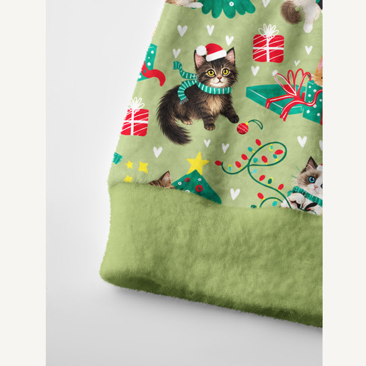 Cardigan lavorato a maglia Natalizi con Fantasia di Gatti Divertenti