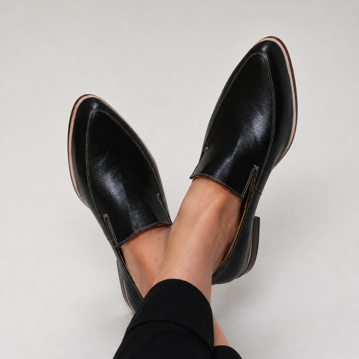 Zofia™ | Mocassini Patchwork Nero