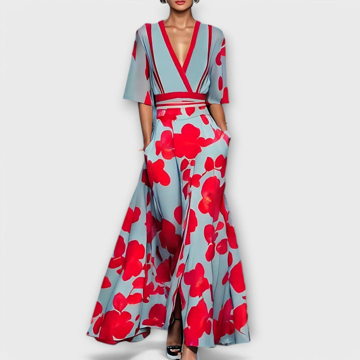 Elise - Un elegante vestito floreale aderente