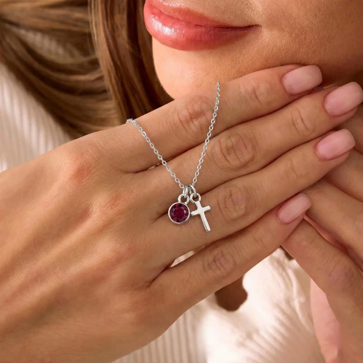 Serafina™ - Collana a Croce con Pietra Nascosta