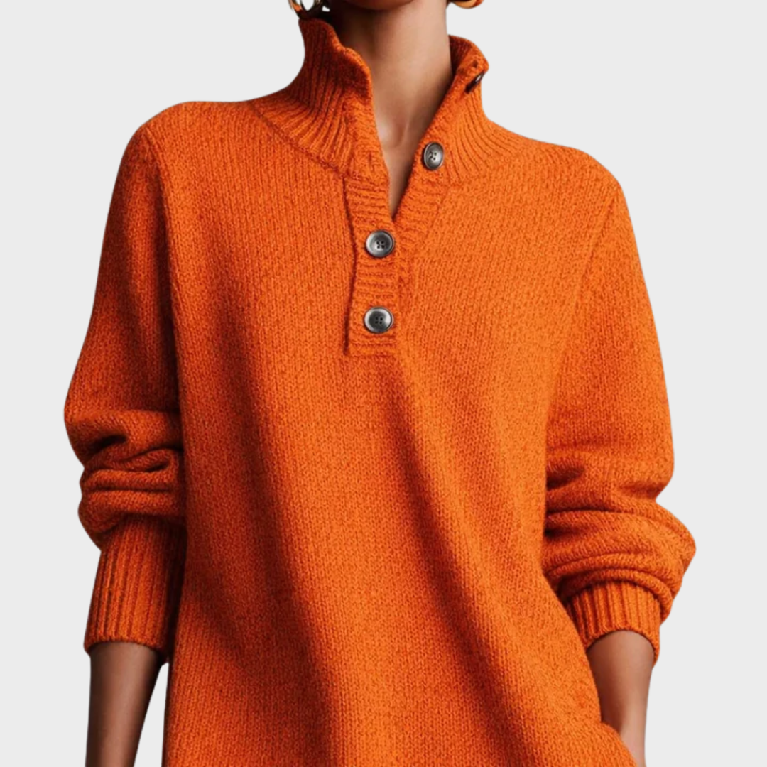 Nancy | Abito Elegante Invernale con Bottoni