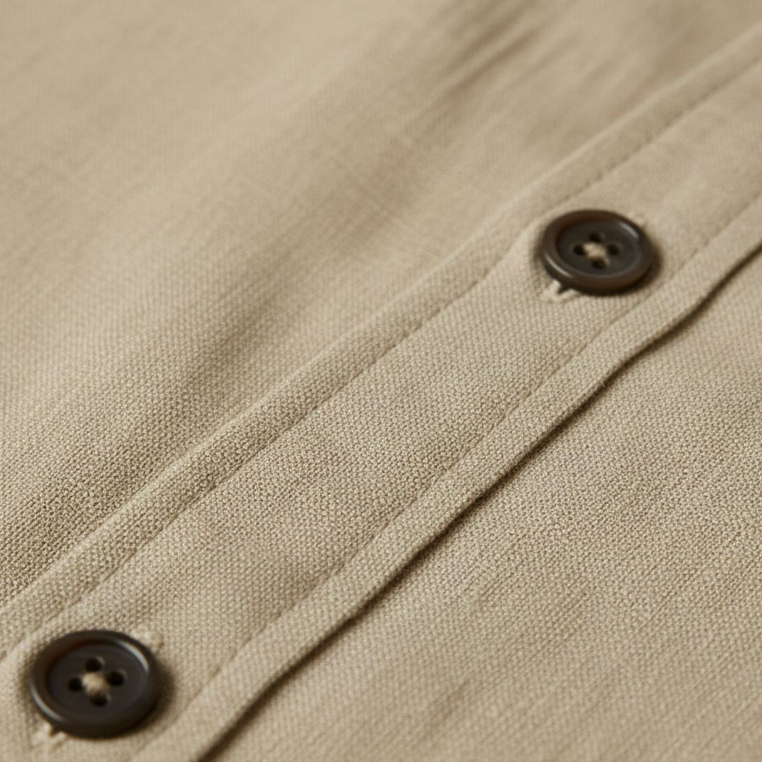 Rocco | Classica camicia vintage in lino, manica lunga