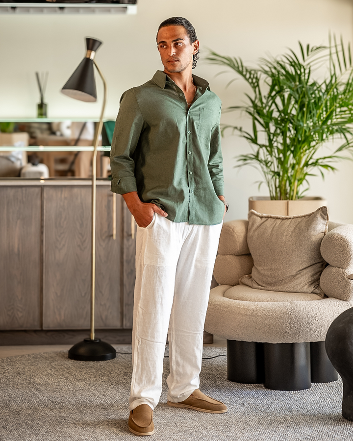 Maurizio | Completo estivo Old Money in lino a maniche lunghe