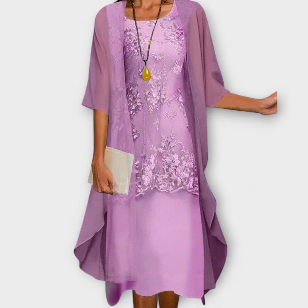 Marilla - Elegante Abito Chiffon a Due Pezzi