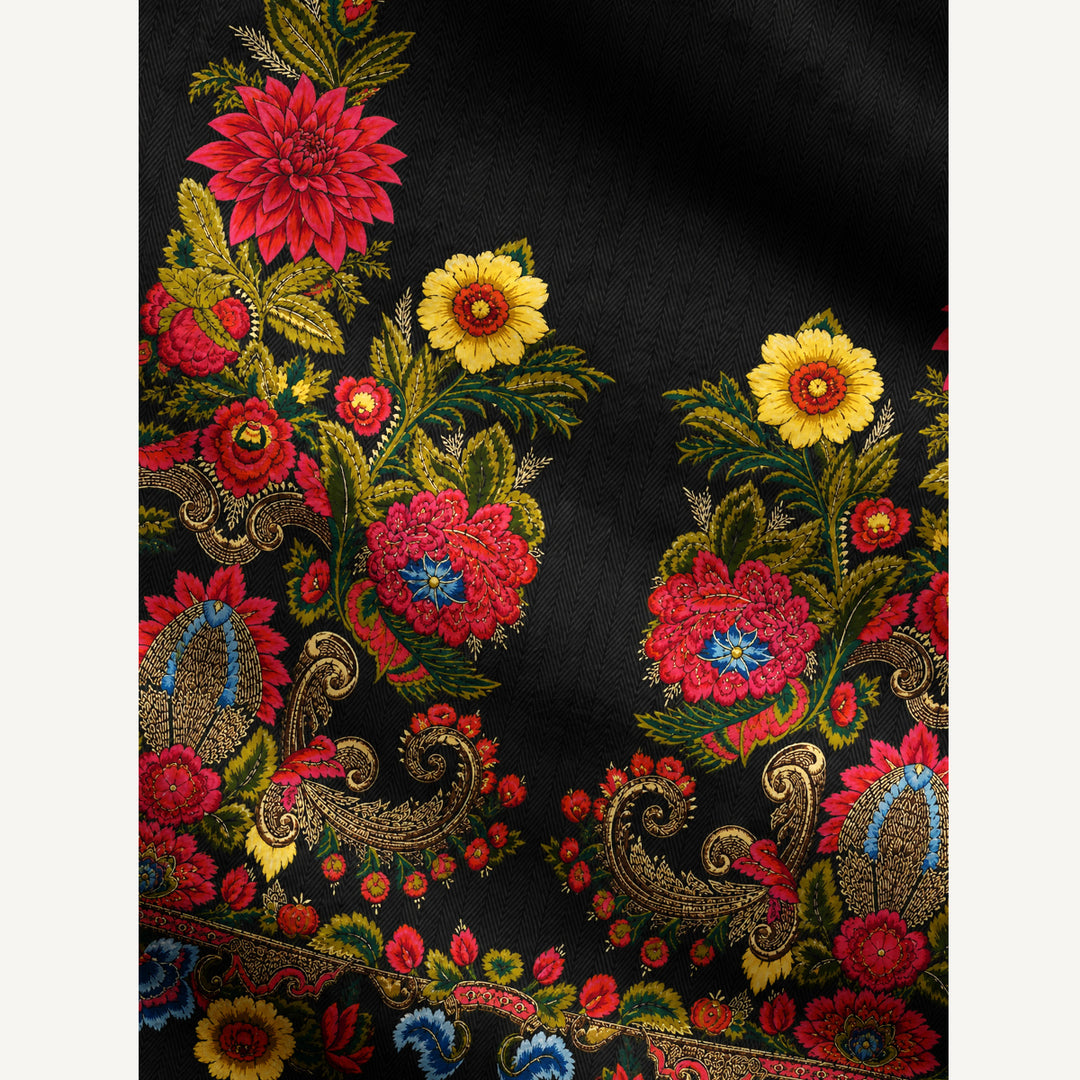 Cardigan lavorato a maglia Bordo floreale folk decorato