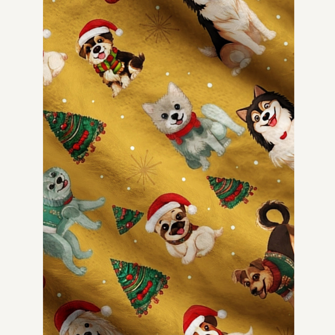 Cardigan lavorato a maglia di Natale per Cuccioli, Fantasia Festiva Natalizia