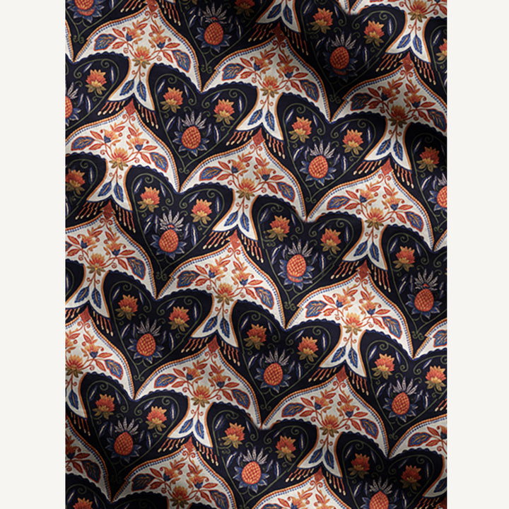 Cardigan lavorato a maglia con motivo geometrico floreale vintage