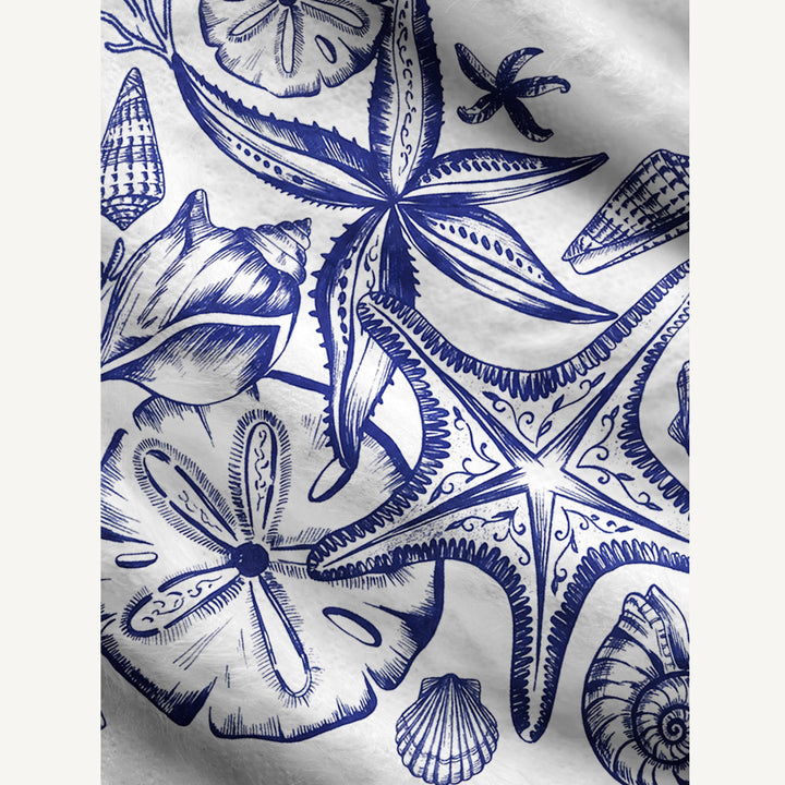 Cardigan lavorato a maglia nautici costieri con stelle marine