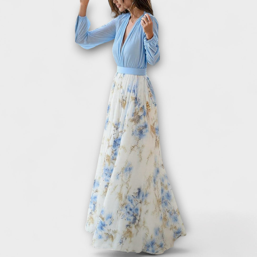 Harper - Abito Maxi Floreale Sfumato