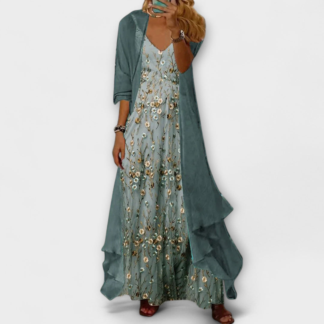 Mara - Vestito Maxi con Giacca (Set da 2 pezzi)