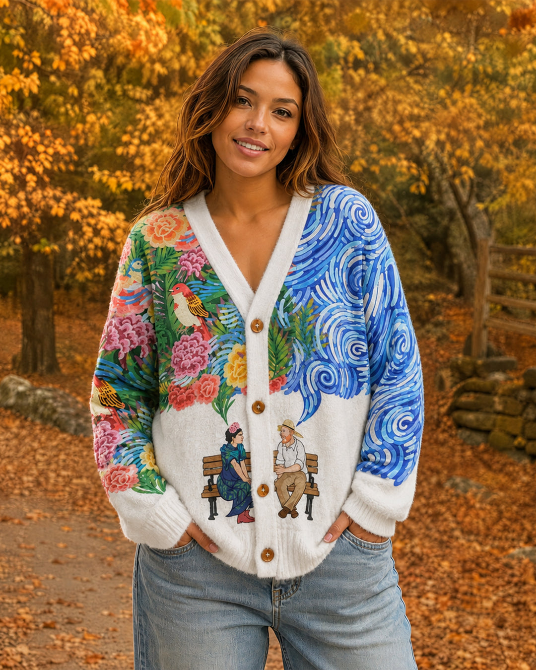 Cardigan Frida e Van Gogh