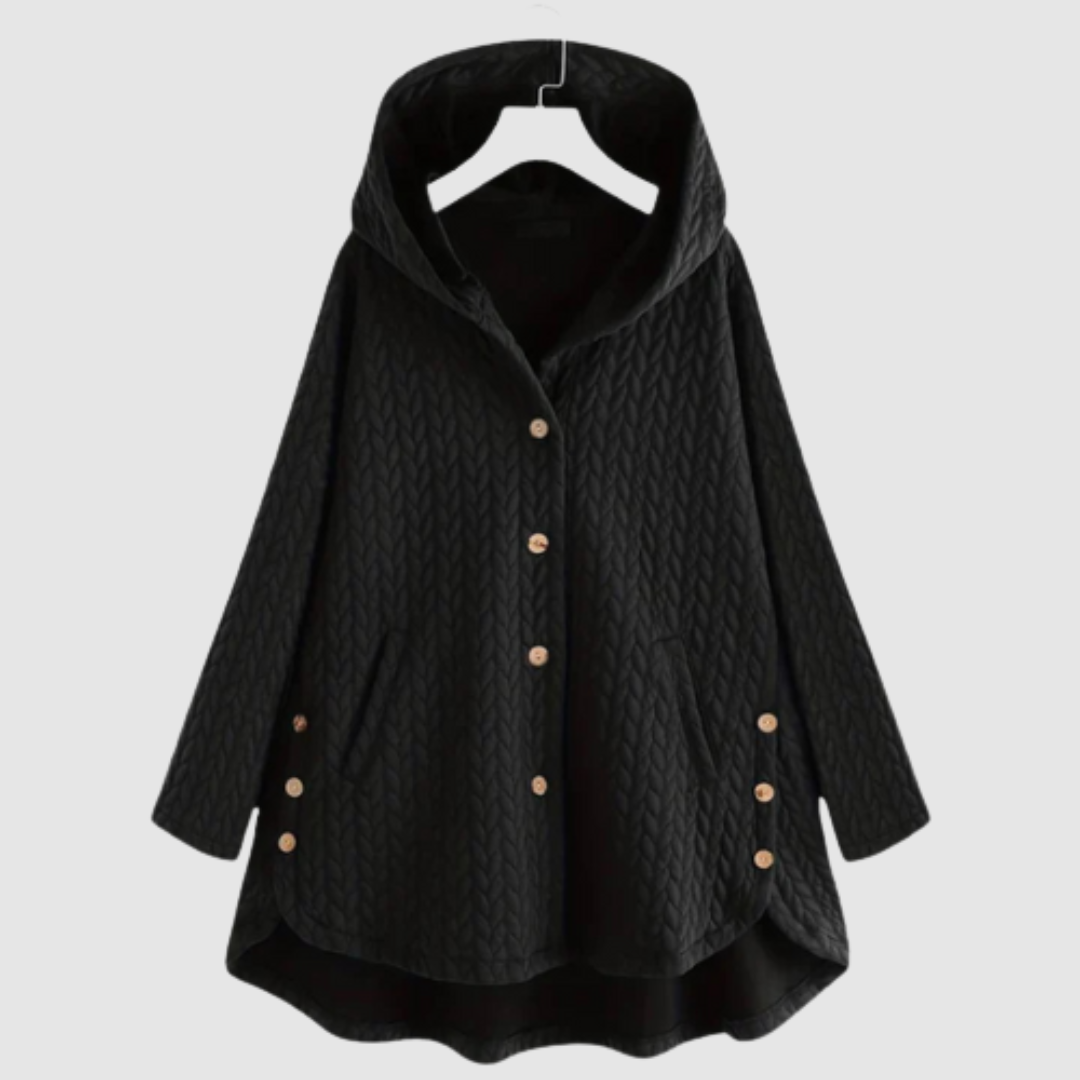 Zuzana - Cappotto trapuntato con cappuccio e bottoni