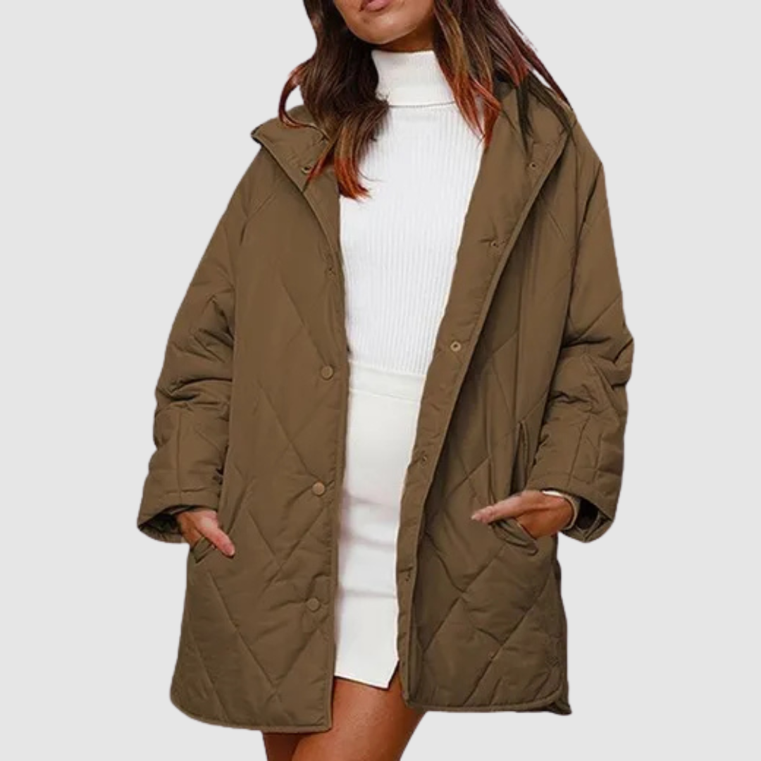Kristýna - Cappotto invernale oversize con cappuccio