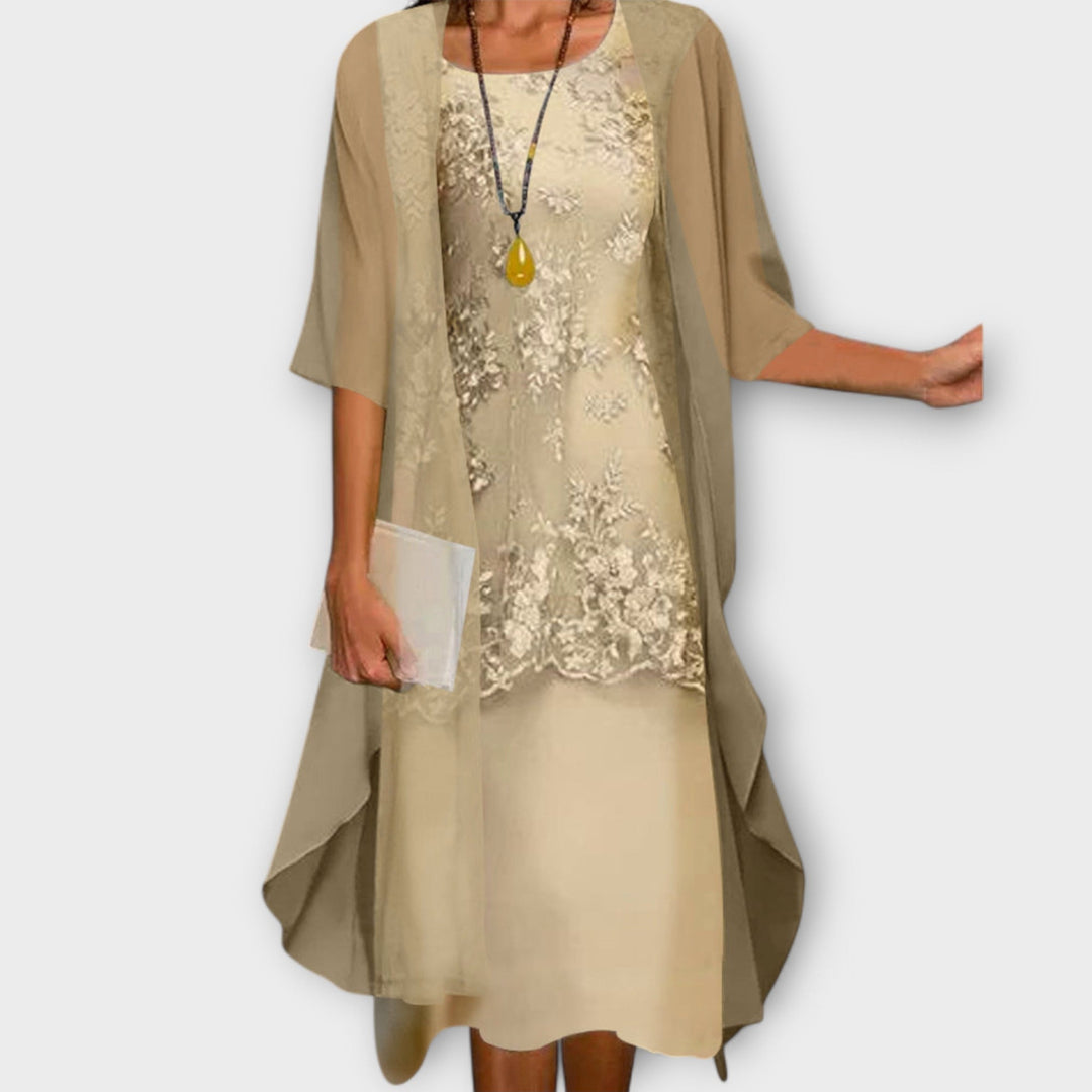 Marilla - Elegante Abito Chiffon a Due Pezzi