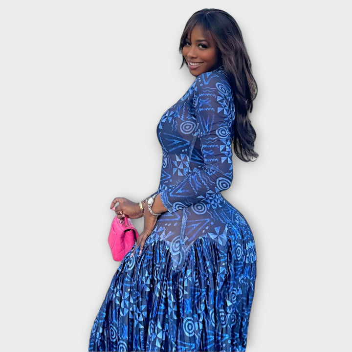 Mia - Abito Maxi con Design in Rete di Gigli