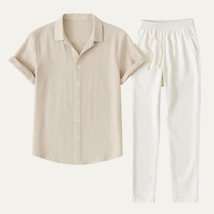 Umberto | Classico Set Estivo Uomo Amalfi Lino Pantaloni