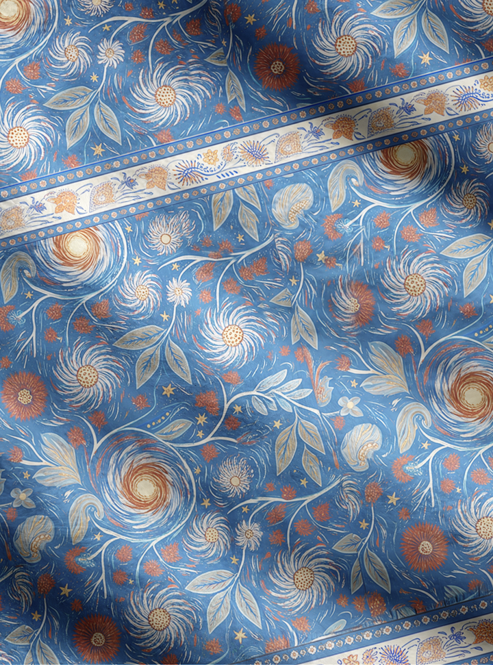 Cardigan lavorato a maglia, stile boho, con motivo floreale «Starry Night Swirl»