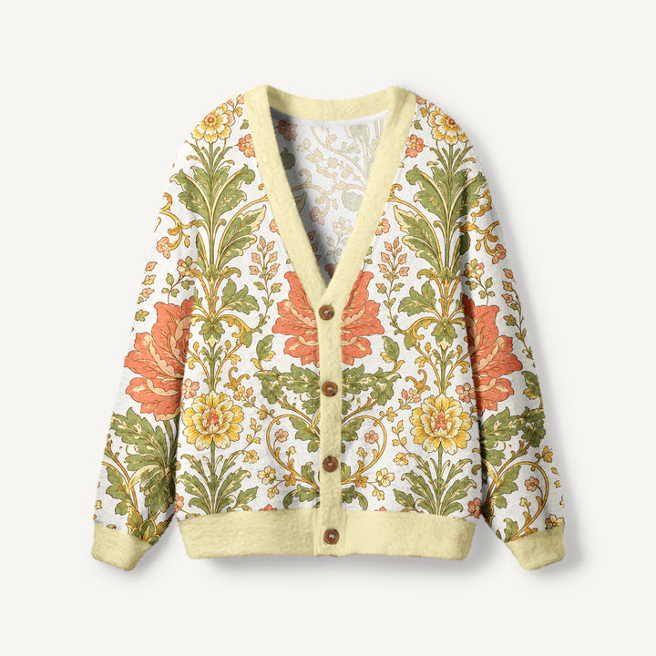 Cardigan lavorato a maglia Botanical Morris Grand Peony
