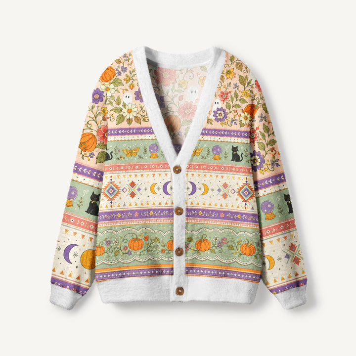 Cardigan lavorato a maglia con righe in stile boho da brivido