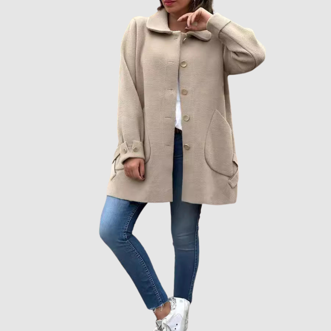 Martina - Cappotto oversize classico con bottoni
