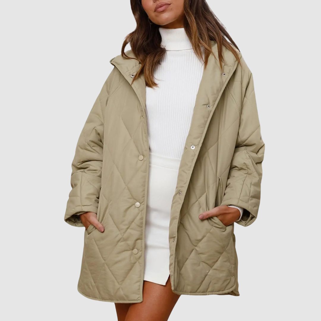 Kristýna - Cappotto invernale oversize con cappuccio