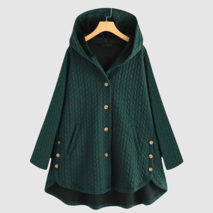 Zuzana - Cappotto trapuntato con cappuccio e bottoni