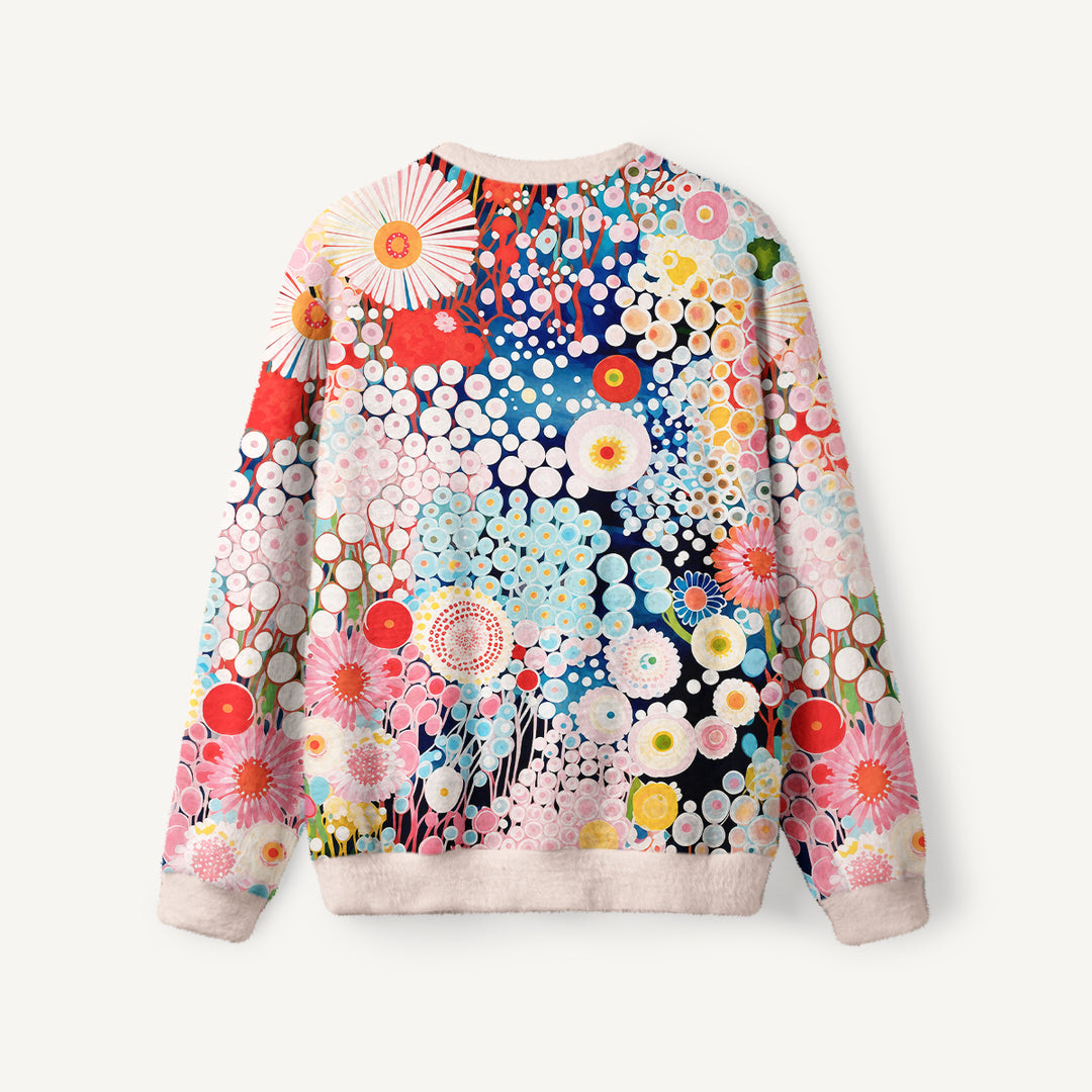 Maglione a girocollo con motivo floreale