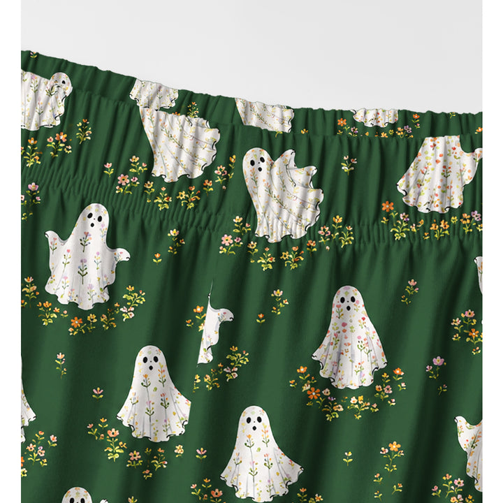 Set di pigiami a maniche lunghe con fantasmi floreali da giardino di Halloween