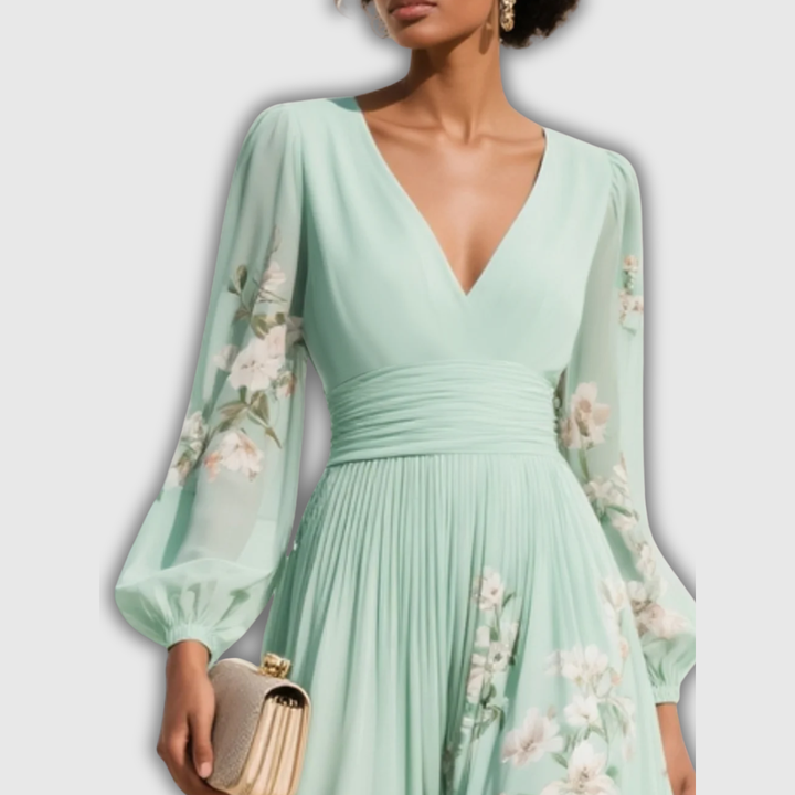 Odelia – Abito Midi Floreale con Silhouette Fluttuante