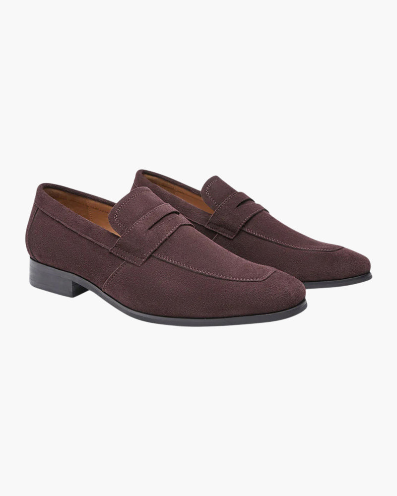 Mocassini Uomo in Camoscio Penny Loafer Eleganti