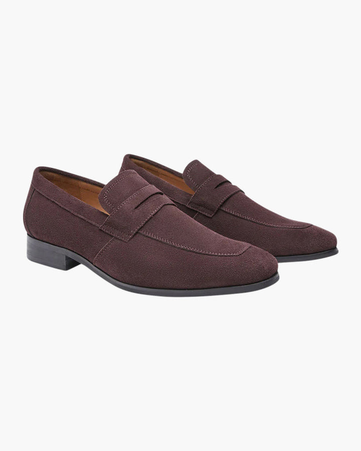 Mocassini Uomo in Camoscio Penny Loafer Eleganti