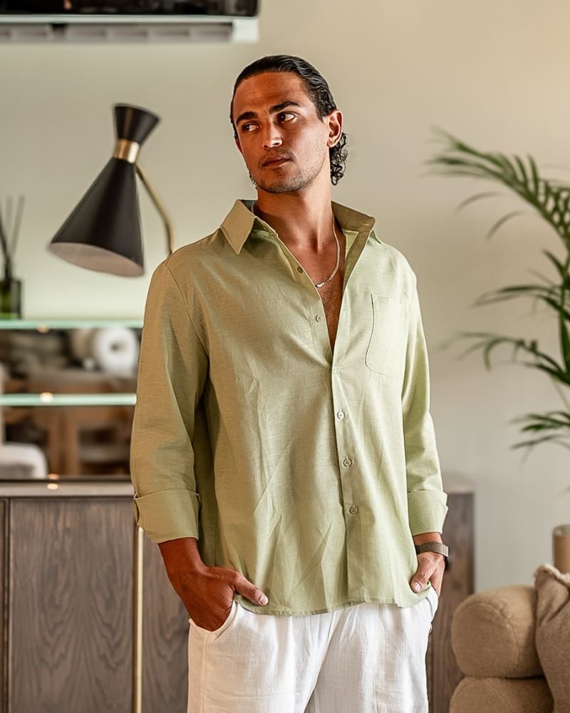 Cesare | Camicia 100% lino con vestibilità oversize