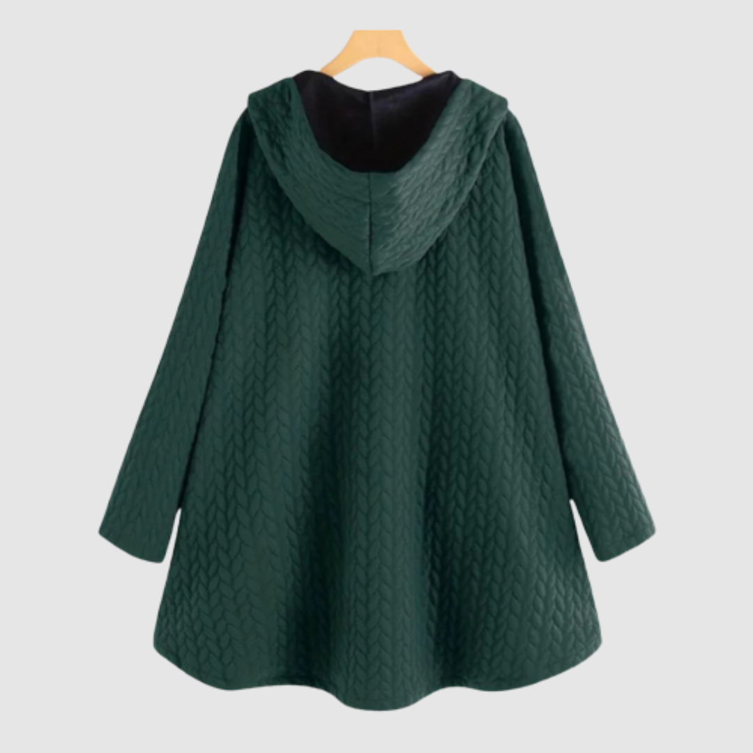 Zuzana - Cappotto trapuntato con cappuccio e bottoni