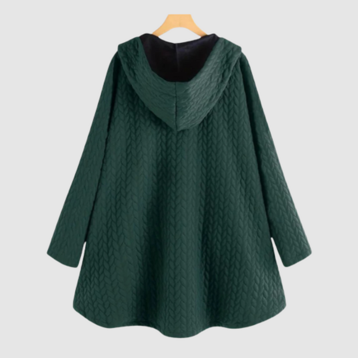 Zuzana - Cappotto trapuntato con cappuccio e bottoni