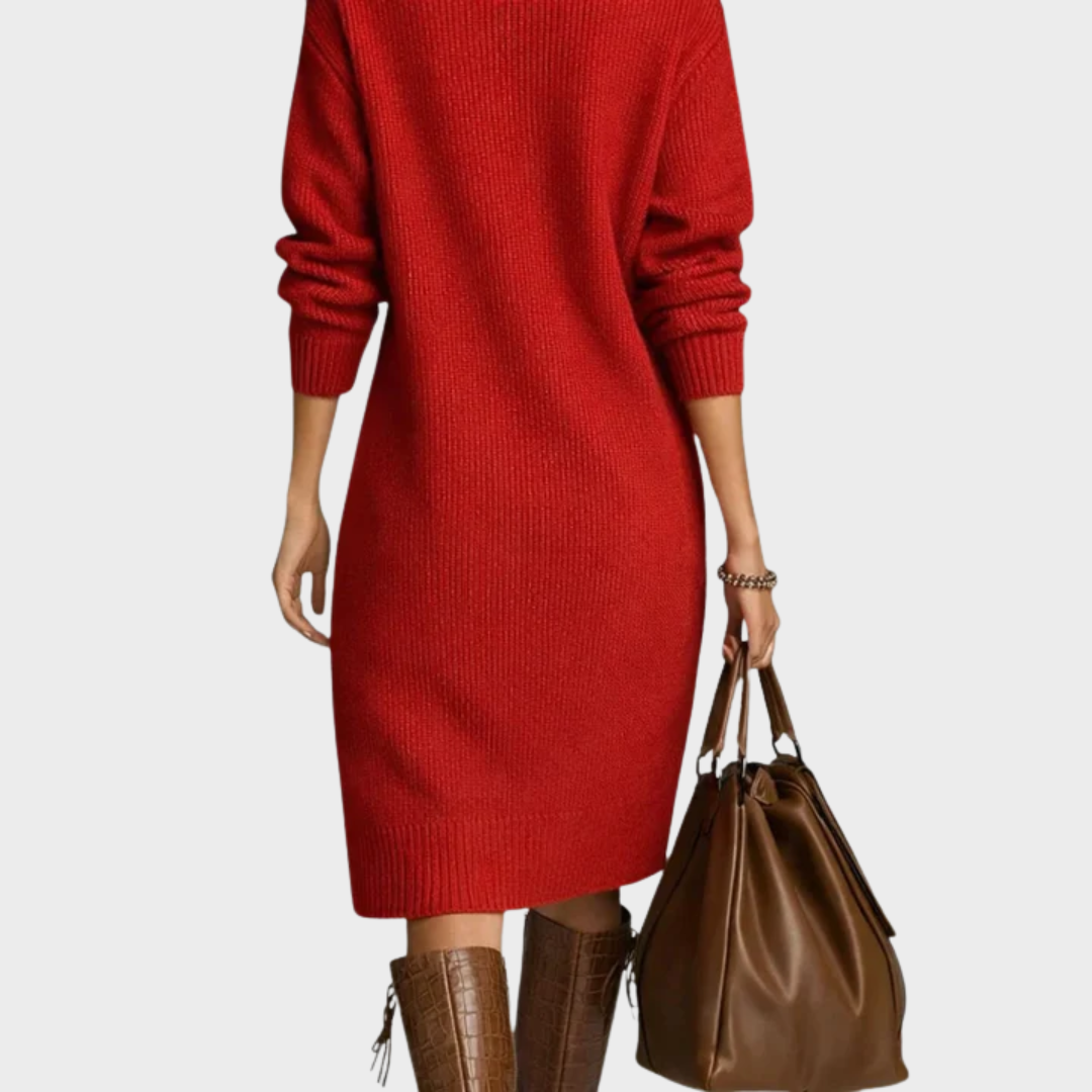 Nancy | Abito Elegante Invernale con Bottoni