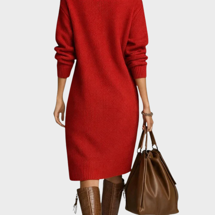 Nancy | Abito Elegante Invernale con Bottoni
