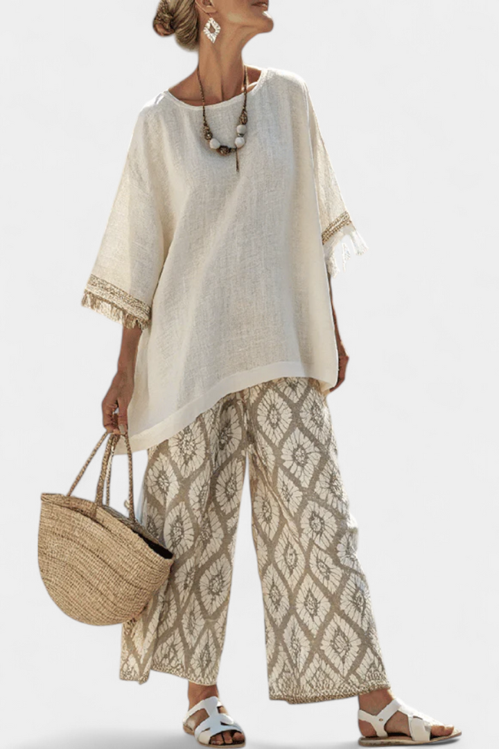 Elena | Look realizzato in Italia con lino di bambù