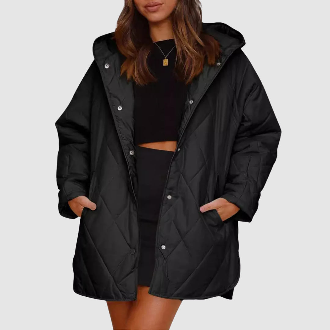 Kristýna - Cappotto invernale oversize con cappuccio