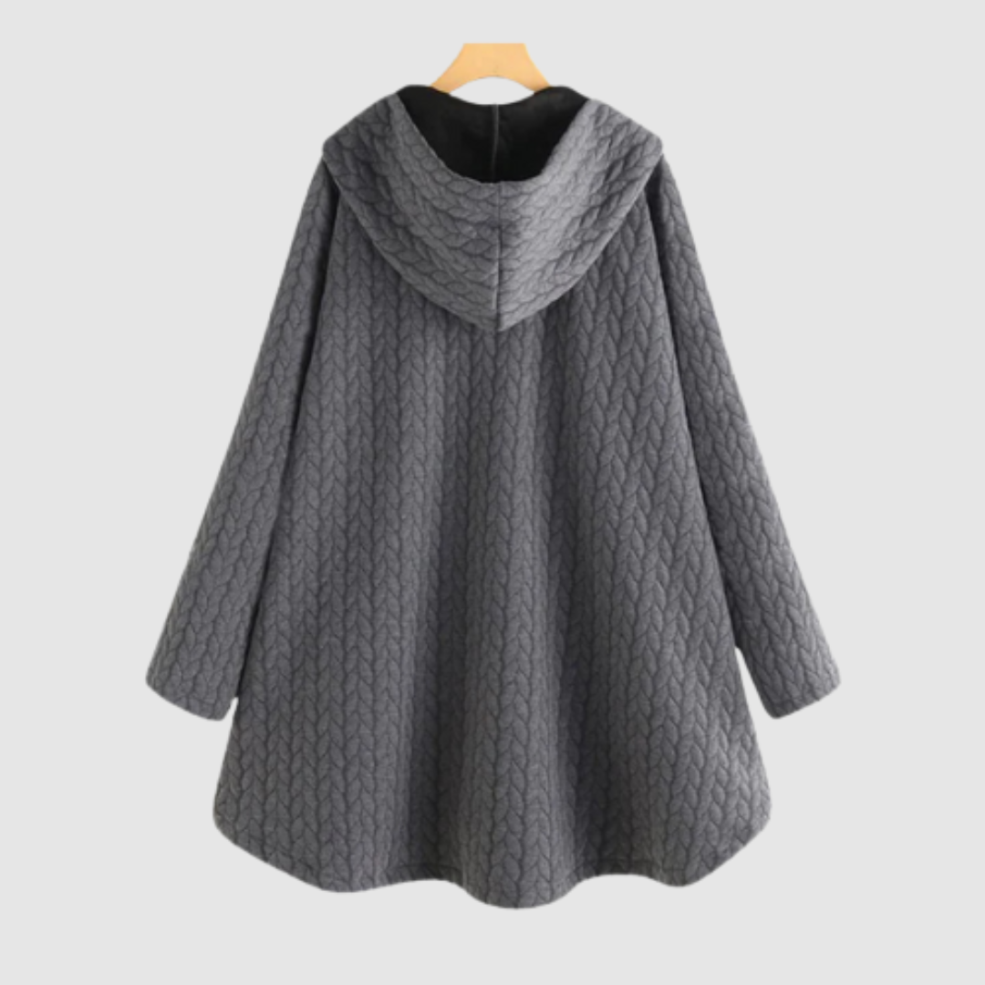 Zuzana - Cappotto trapuntato con cappuccio e bottoni